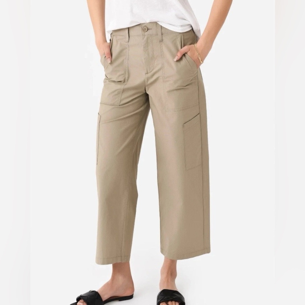 AGOLDE Daria Utility Pant Wide Leg High Rise Cropped in Drab Size 31 Women's - Picture 2 of 9